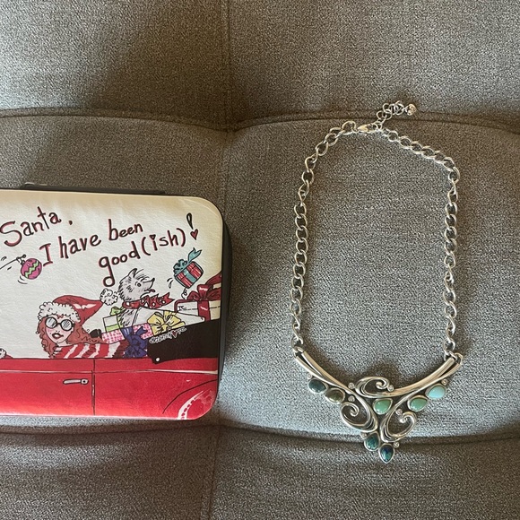 Brighton Faux Turquoise and Crystal Necklace - Picture 2 of 14